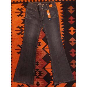 Vintage NWT Contraband Women's Dark Blue Flare Low Rise Stretch Jeans. SIZE 9